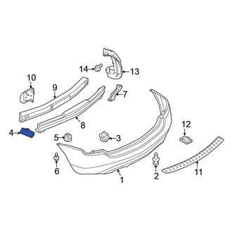Nissan OE - Rear Bumper Impact Absorber Clip