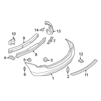 Nissan OE - Rear Bumper - Bumper & Components