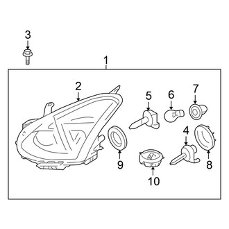 Nissan OE - Front Lamps - Headlamp Components (With Xenon)