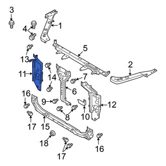 Nissan OE - Front Right Radiator Support Side Panel
