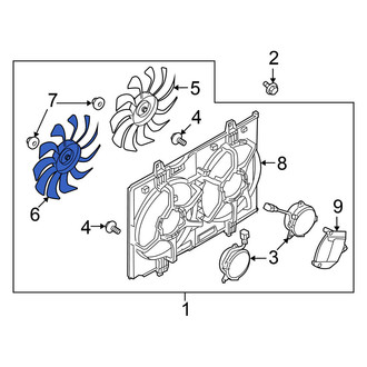 Nissan OE - Left Engine Cooling Fan Blade
