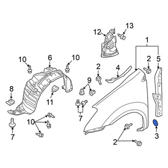 Nissan OE - Front Right Radiator Support Side Panel