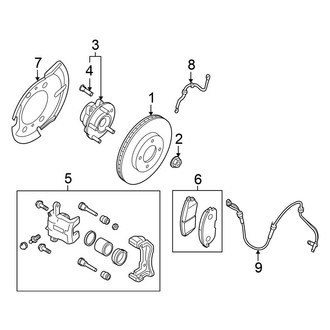 Nissan OE - Front Suspension - Brake Components (S / SV)