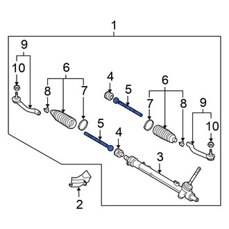 Nissan OE - Left Outer Steering Tie Rod End