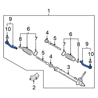 Nissan OE - Left Outer Steering Tie Rod End