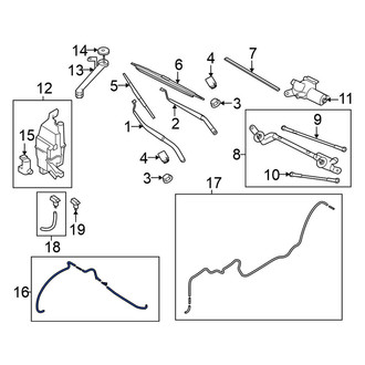 Nissan OE - Front Windshield Washer Hose