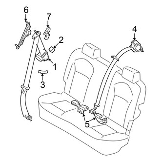 Nissan OE - Restraint Systems - Rear Seat Belts