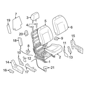 Nissan OE - Seats & Tracks - Passenger Seat Components (W/O Fold Flat Seat)