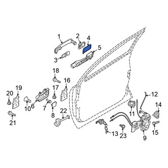 Nissan OE - Rear Exterior Door Handle Gasket