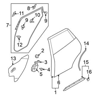Nissan OE - Rear Door - Door & Components