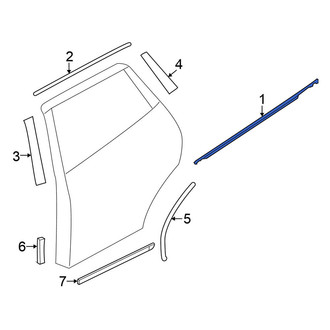 Nissan OE - Rear Left Outer Door Window Belt Weatherstrip