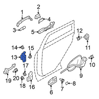 Nissan OE - Rear Left Upper Door Hinge