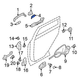 Nissan OE - Rear Exterior Door Handle Gasket