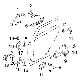 Nissan OE - Rear Door - Lock & Hardware
