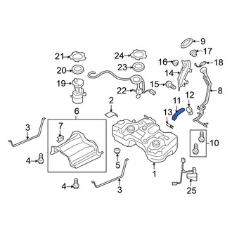 Nissan OE - Fuel Filler Hose