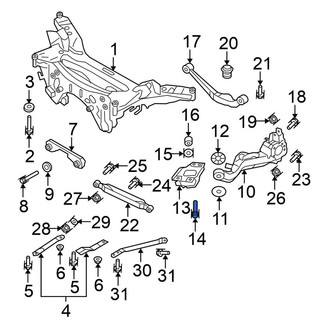 Nissan OE - Rear Suspension Knuckle Bolt
