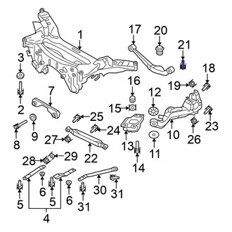 Nissan OE - Suspension Strut Mount Bolt