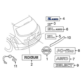 Nissan OE - Rear Bumper Cover Emblem