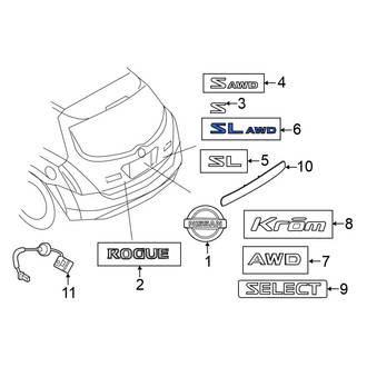 Nissan OE - Rear Hatch Emblem