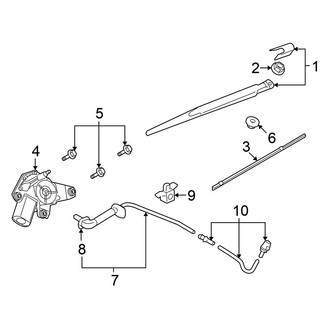 Nissan OE - Lift Gate - Wiper & Washer Components