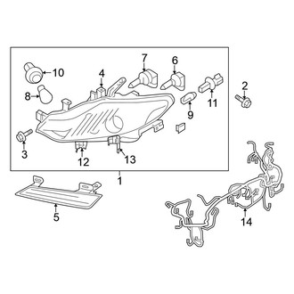 Nissan OE - Front Lamps - Headlamp Components (W/O Xenon), (Sport Utility)
