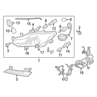 Nissan OE - Front Lamps - Headlamp Components (With Xenon), (Sport Utility)