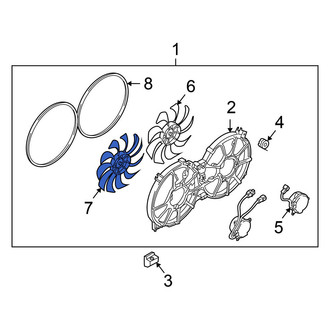 Nissan OE - Left Engine Cooling Fan Blade