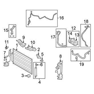 Nissan OE - Air Conditioner & Heater - Condenser, Compressor & Lines