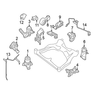 Nissan OE - Engine / Transaxle - Engine & Transmission Mounting (Sport Utility AWD)