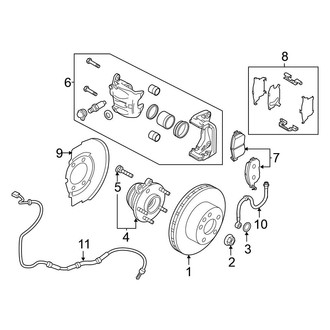 Nissan OE - Front Suspension - Brake Components (LE / S / SL / SV)