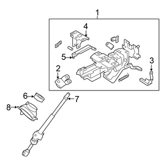 Nissan OE - Steering Column Assembly (W/O Power), (Sport Utility)