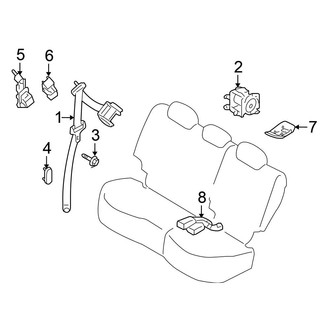 Nissan OE - Restraint Systems - Rear Seat Belts (Sport Utility)
