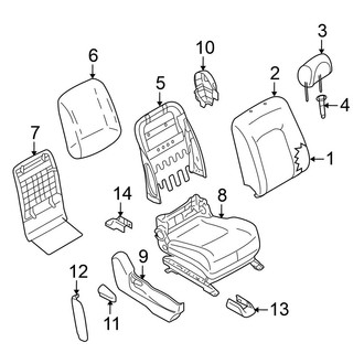 Nissan OE - Seats & Tracks - Passenger Seat Components (W/O Power), (Sport Utility)