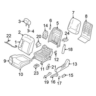 Nissan OE - Seats & Tracks - Driver Seat Components (W/O Power), (Sport Utility)