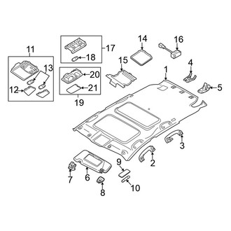 Nissan OE - Roof - Interior Trim (With Sunroof), (Sport Utility)