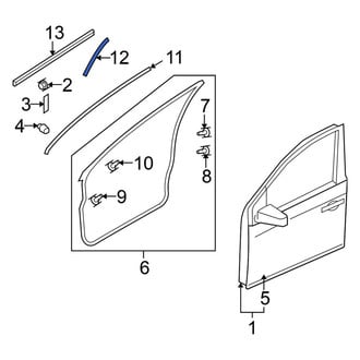 Nissan OE - Front Left Lower Black Out Tape