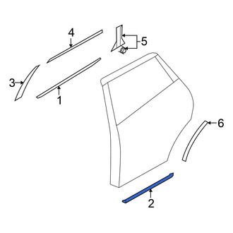 Nissan OE - Rear Right Door Molding
