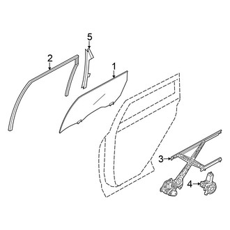 Nissan OE - Rear Door - Glass & Hardware