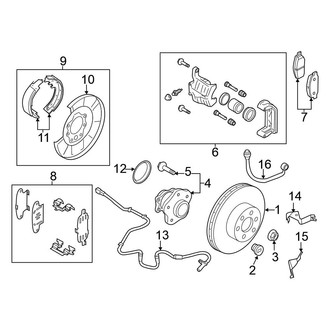 Nissan OE - Rear Suspension - Brake Components (AWD)