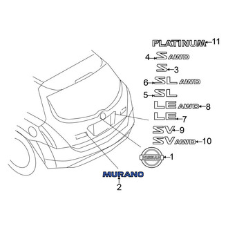 Nissan OE - Rear Hatch Emblem