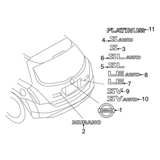 Nissan OE - Lift Gate - Exterior Trim