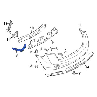Nissan OE - Rear Left Bumper Cover Bracket