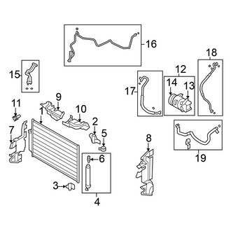 Nissan OE - Air Conditioner & Heater - Condenser, Compressor & Lines
