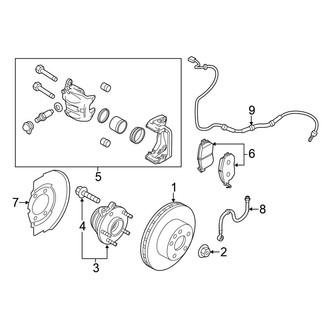 Nissan OE - Front Suspension - Brake Components (CrossCabriolet)