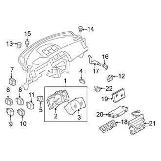 Nissan OE - Instrument Panel - Cluster & Switches (Convertible)