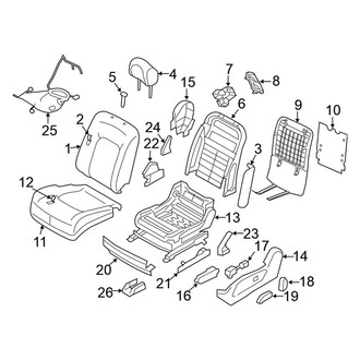 Nissan OE - Seats & Tracks - Driver Seat Components (Convertible)