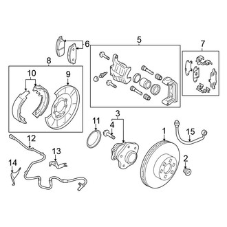 Nissan OE - Rear Suspension - Brake Components (CrossCabriolet)