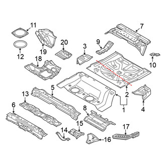 Nissan OE - Rear Body & Floor - Floor & Rails (Convertible)
