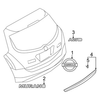 Nissan OE - Trunk Lid - Exterior Trim (Convertible)