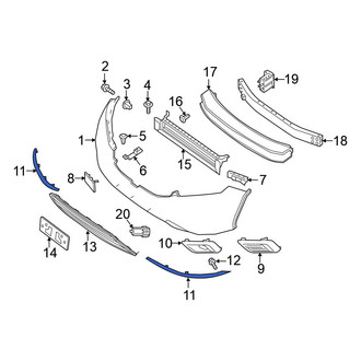 Nissan OE - Front Right Bumper Trim